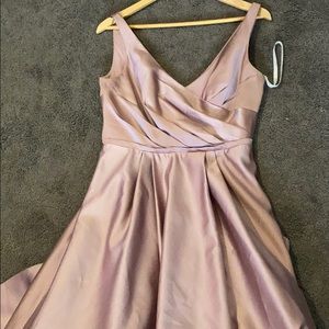 Rose gold  bridesmaid dress